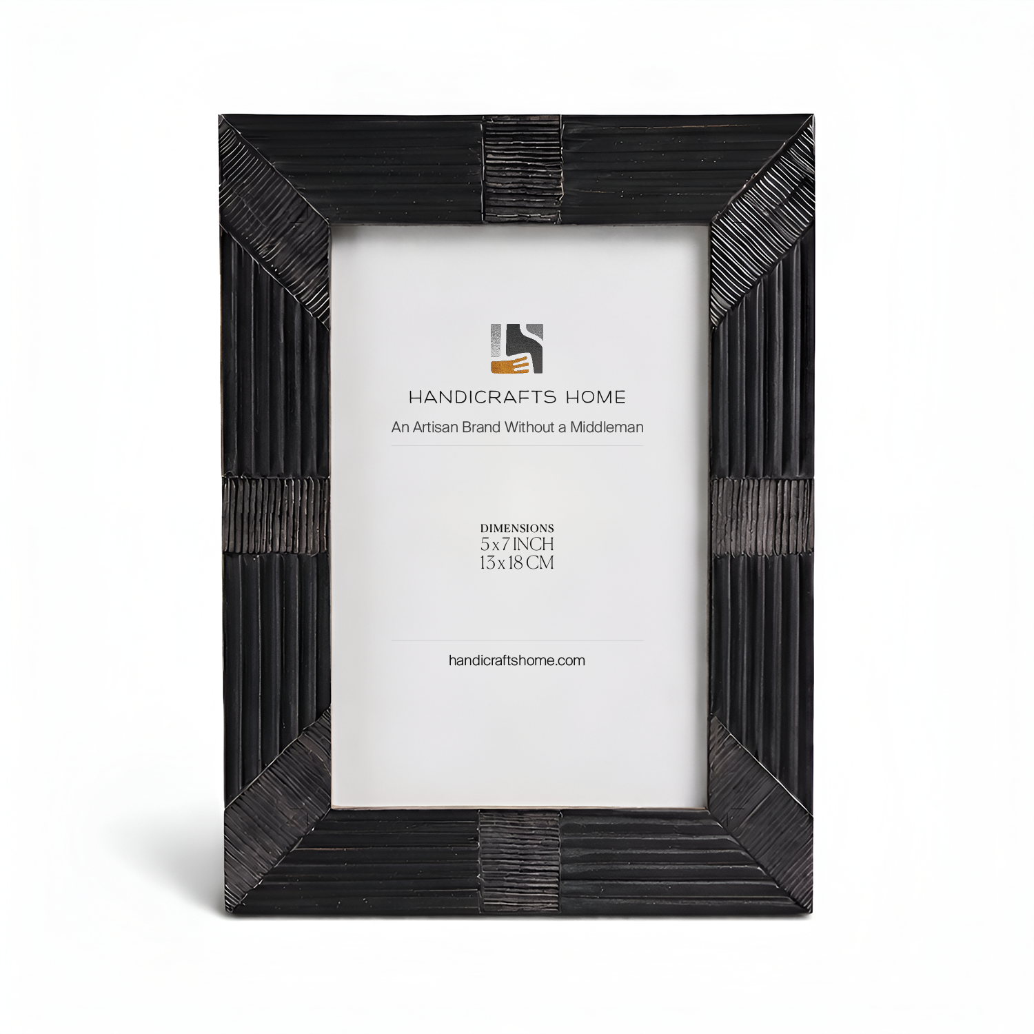 Shagrin Black Horn Inlay Picture Photo Frame 4x6 & 5x7