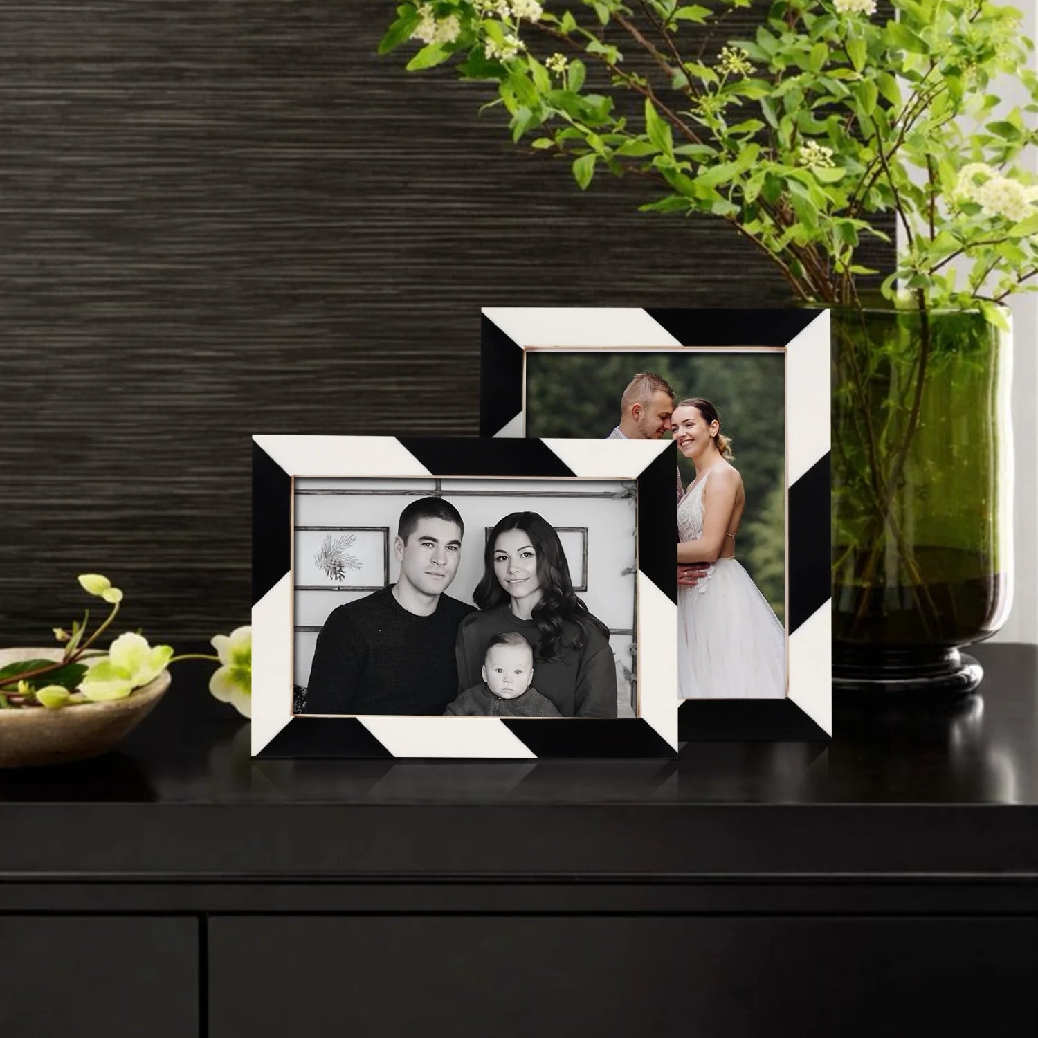 Artisan Bedazzle Black & White Picture Frames 4x6 5x7 8x10