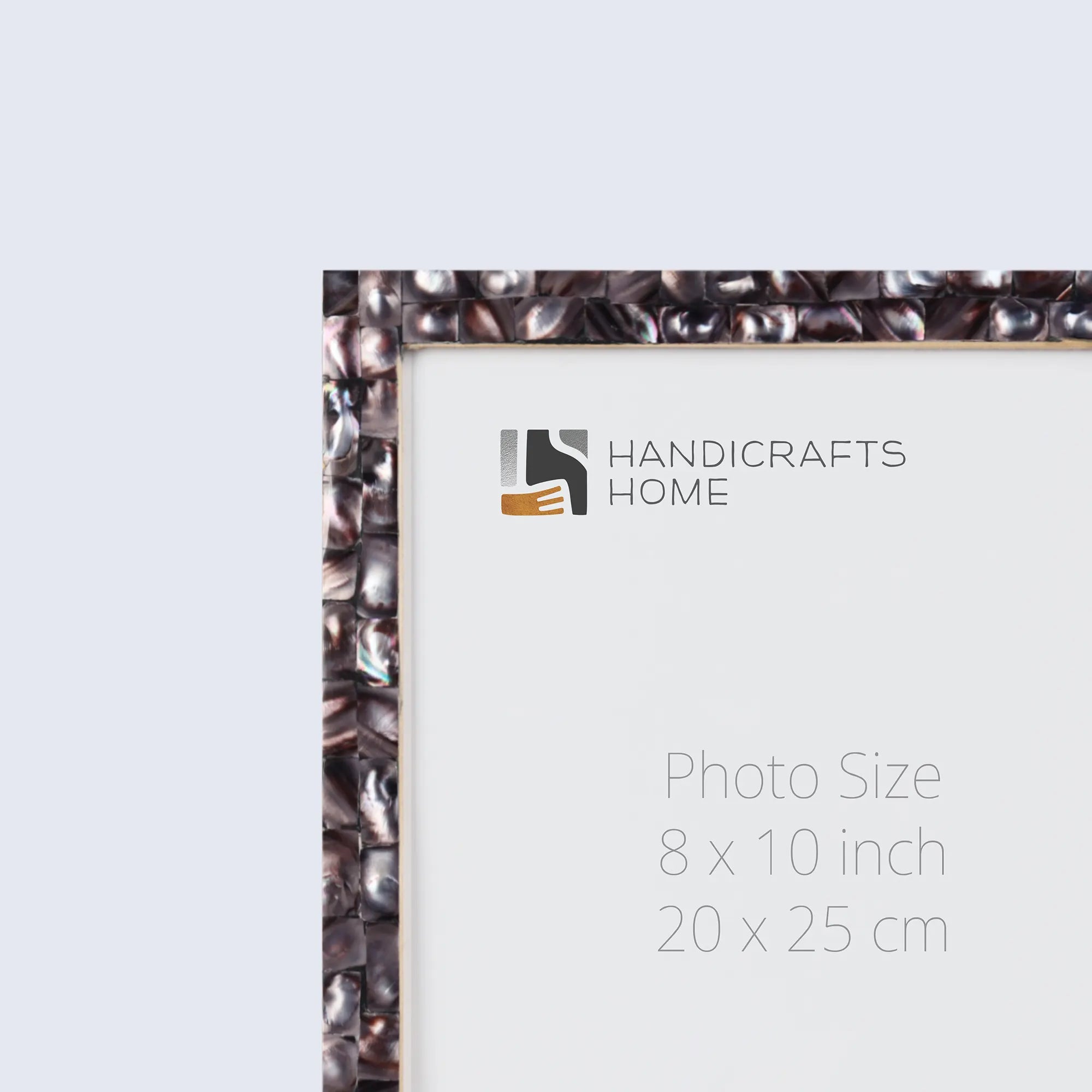 Picture Frame Mother of Pearl Collection Mother of Pearl Dark Grey Pack of 2 -3 sizes