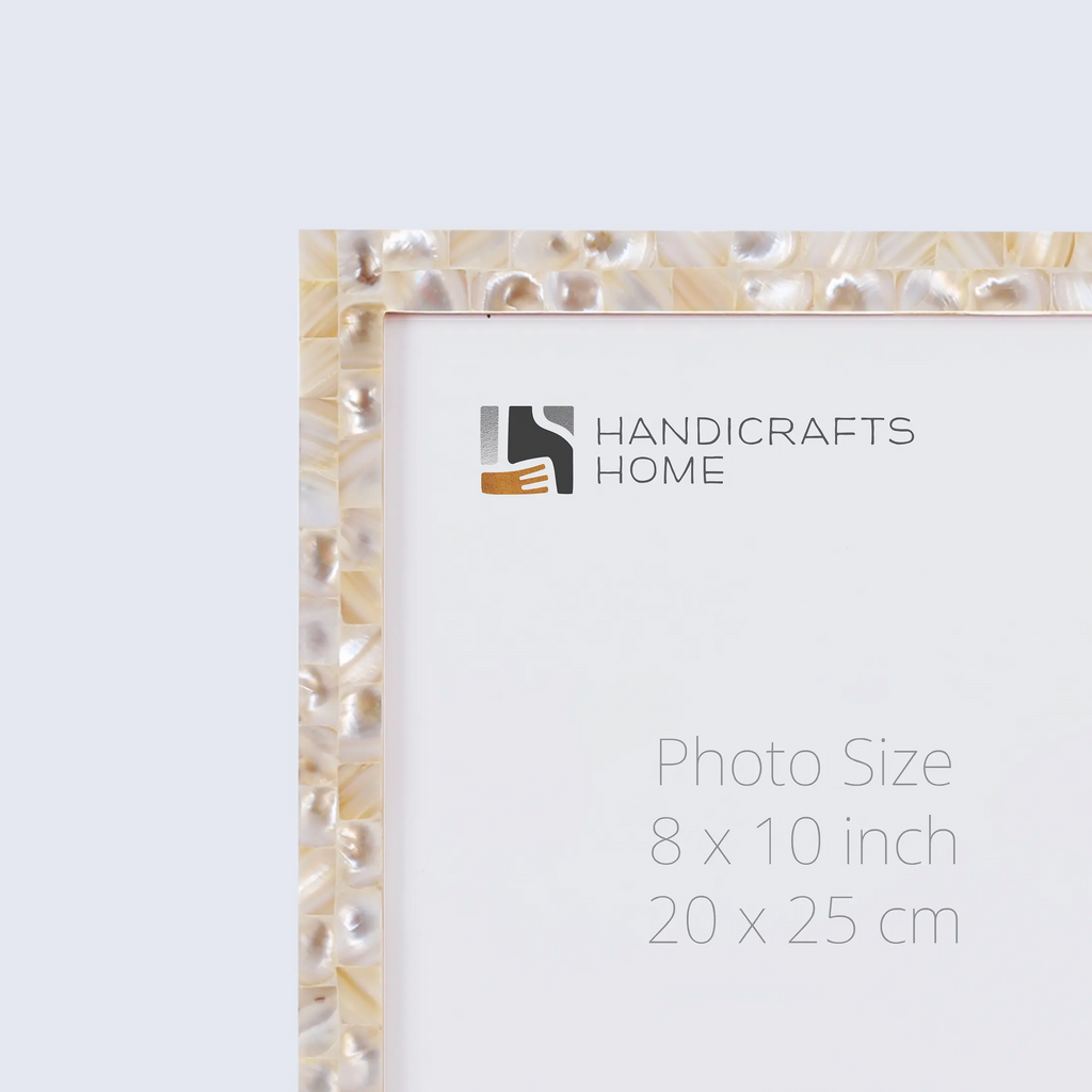 Picture Frame Mother of Pearl Collection Mother of Pearl White Pack of 2- 3 Sizes