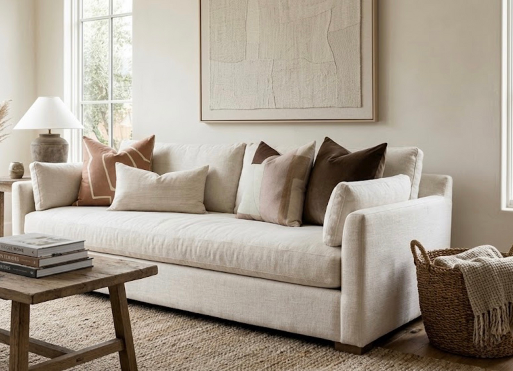 District Pillow Cover in Silt Brown, Kelly Wearstler Textiles