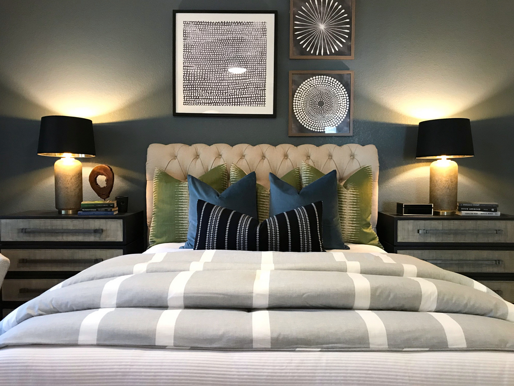 Ikat Pillow Cover in Olive Green, Peter Dunham Textiles