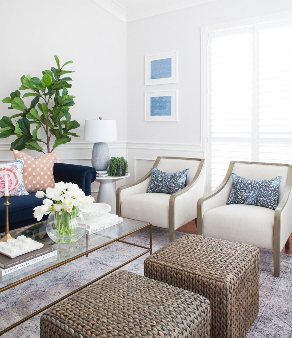 Speckled Pillow Cover in Navy Blue, Rebecca Atwood Textiles