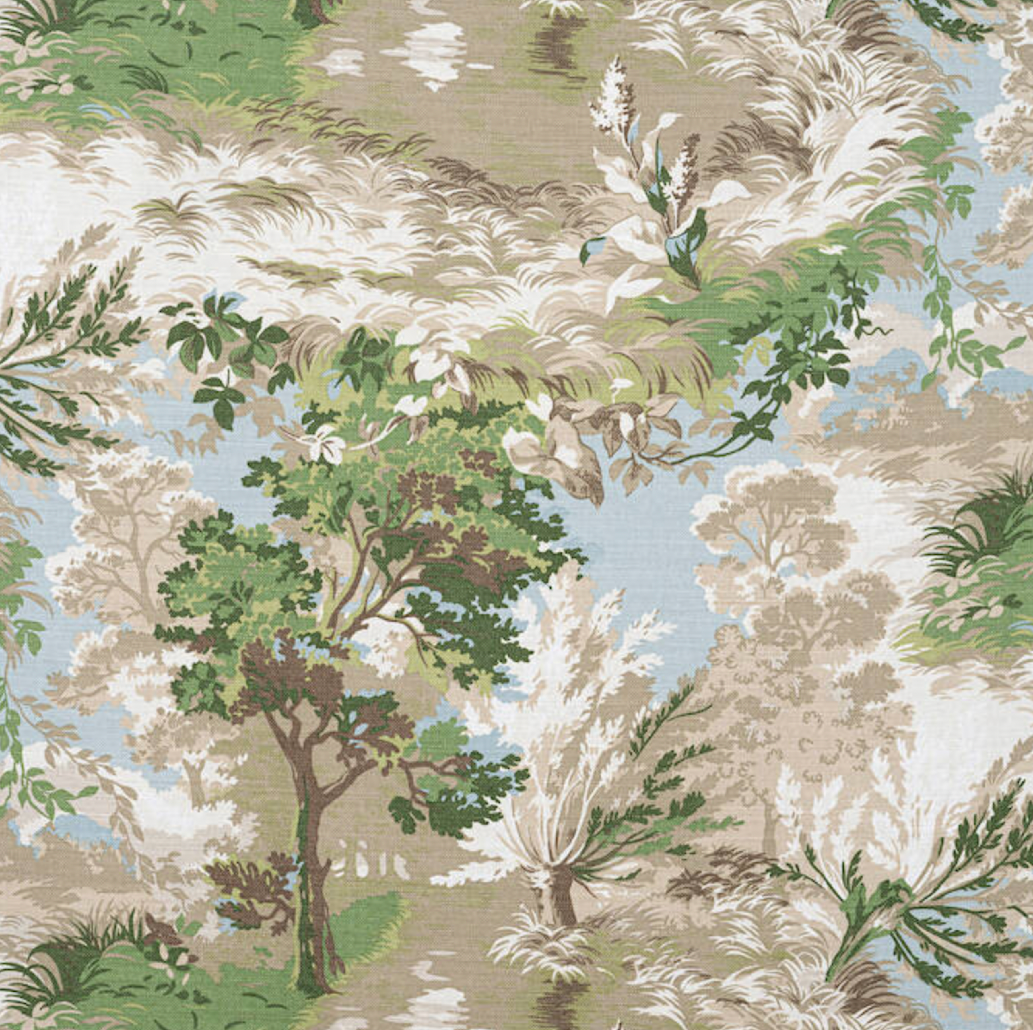 Lincoln Toile Pillow Cover in Green, Thibaut Pillows