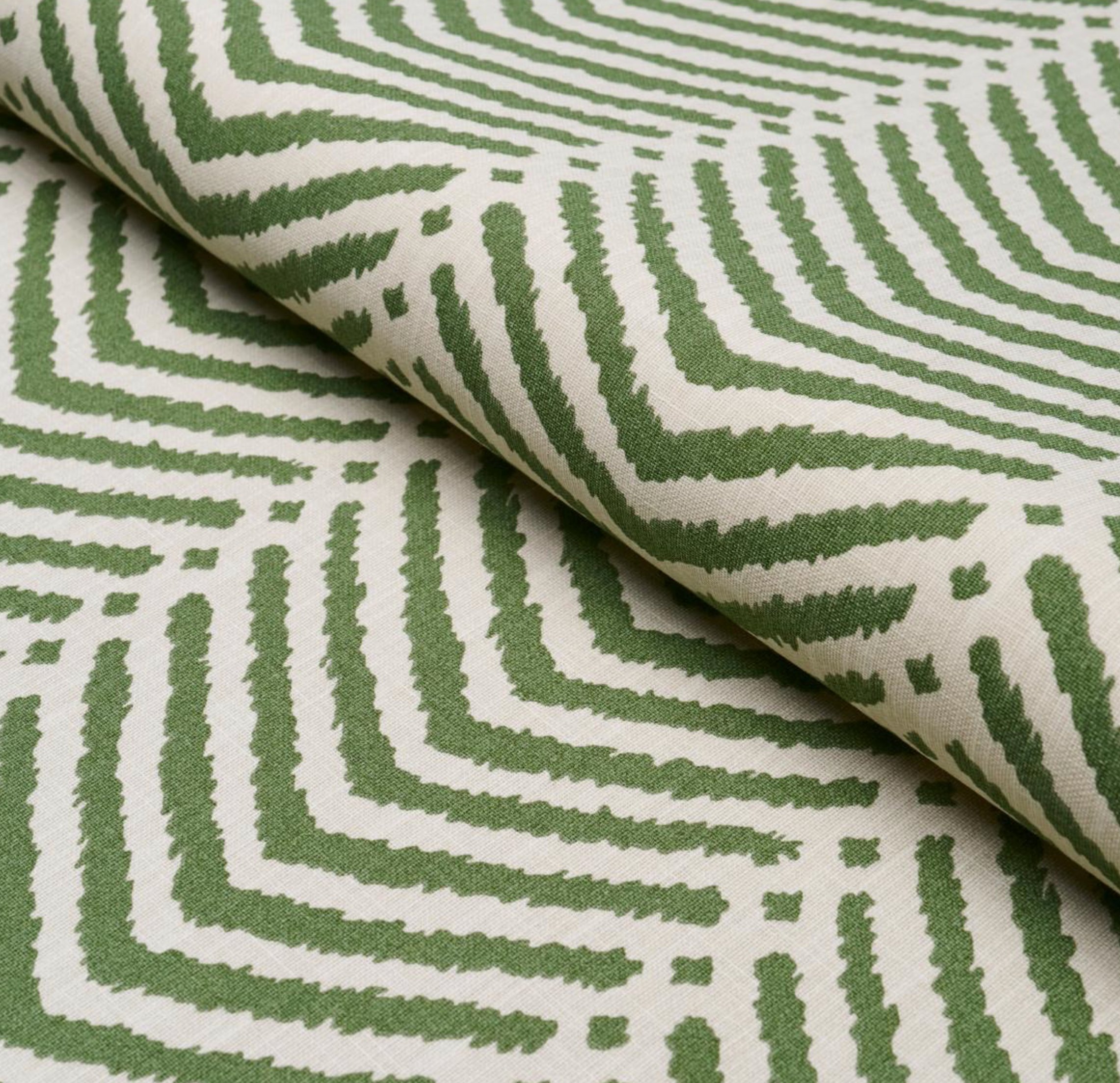 La Jolla Pillow Cover in Verde Green, Schumacher Textiles