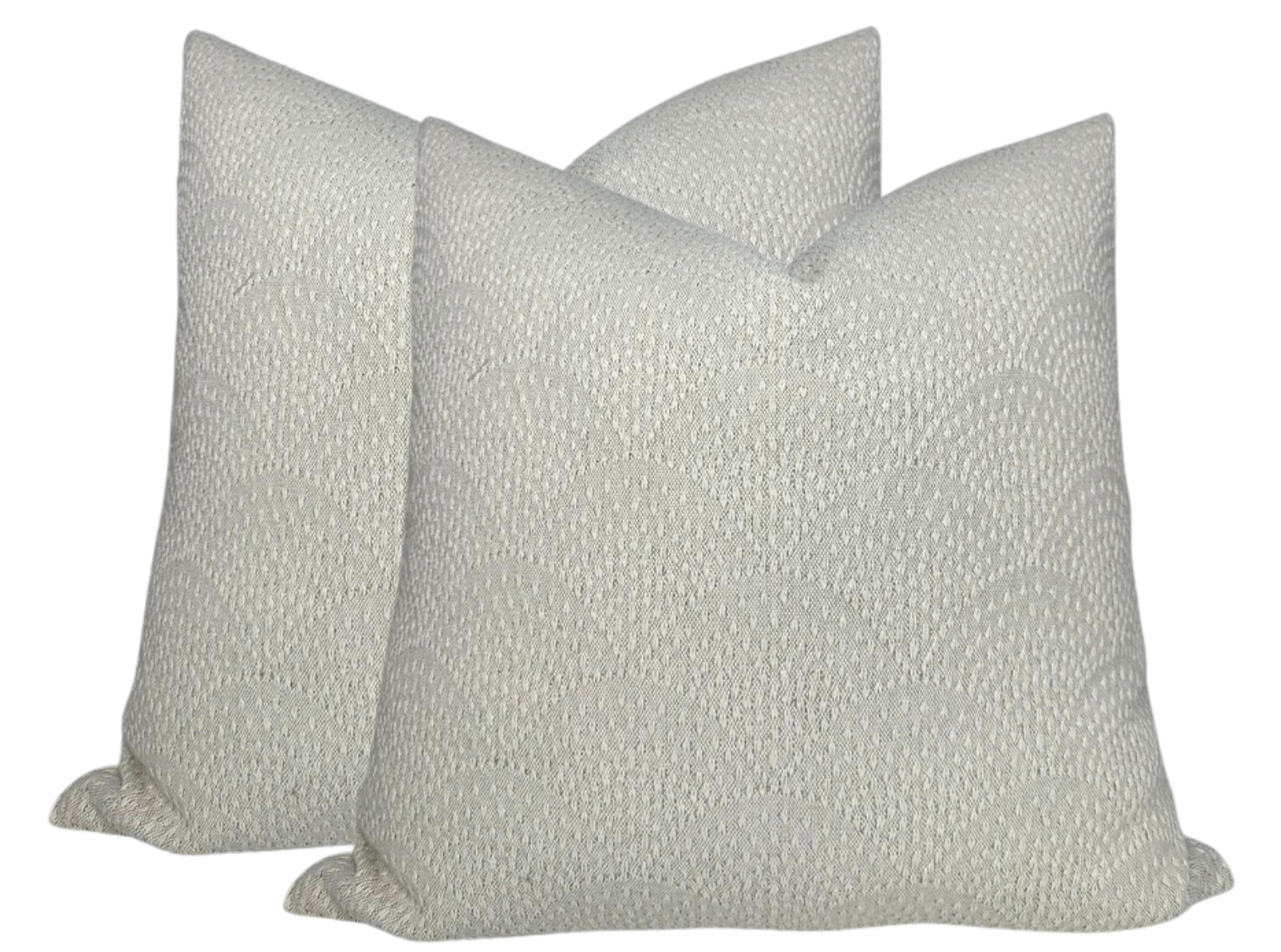 Inverse Scalloped Woven Pillow Cover in Natural
