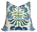 Tybee Tree Pillow Cover in Blue + Green, Thibaut Pillows