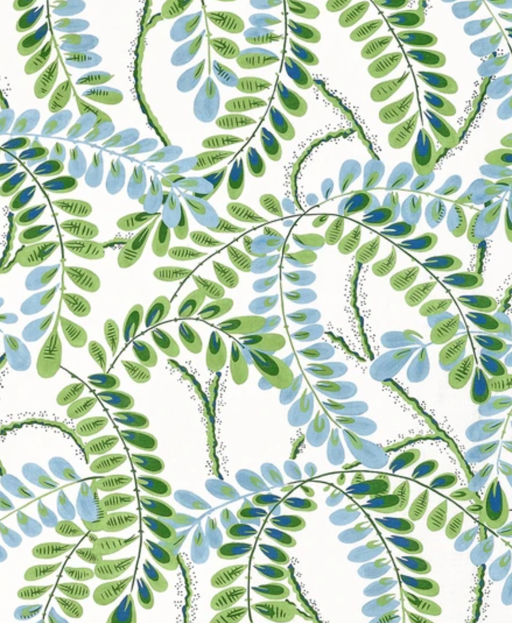 Augusta Pillow Cover in Blue Green, Thibaut Pillows