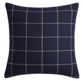 Bancroft Wool Pillow Cover in Navy Blue, Schumacher Textiles