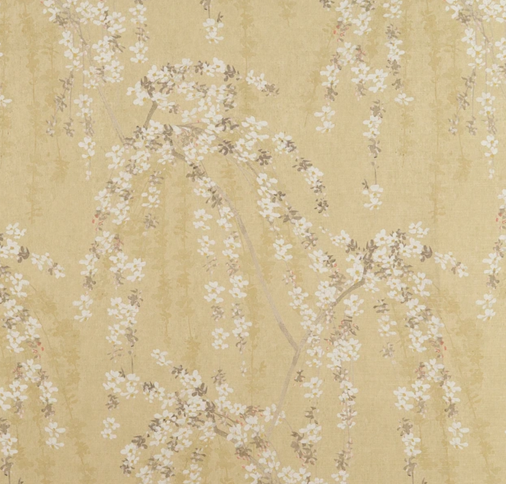 Weeping Blossom Pillow Cover in Gold, Thibaut Pillows