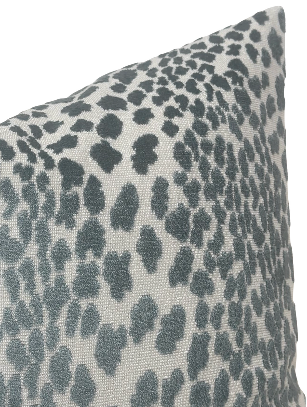 Spotted Velvet Pillow Cover in Marine