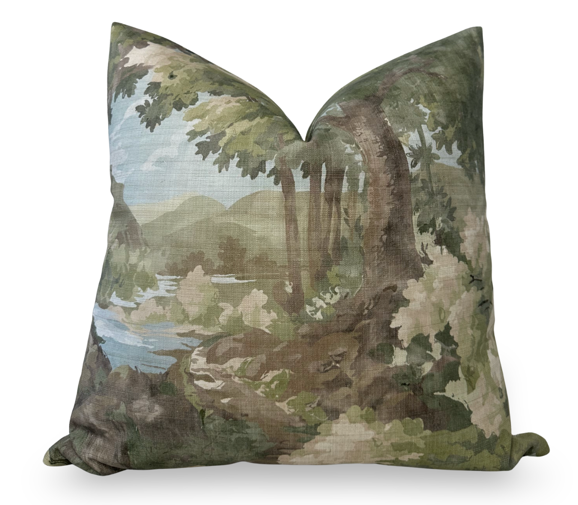 Woodland Clearing Pillow Cover in Green, Thibaut Pillows