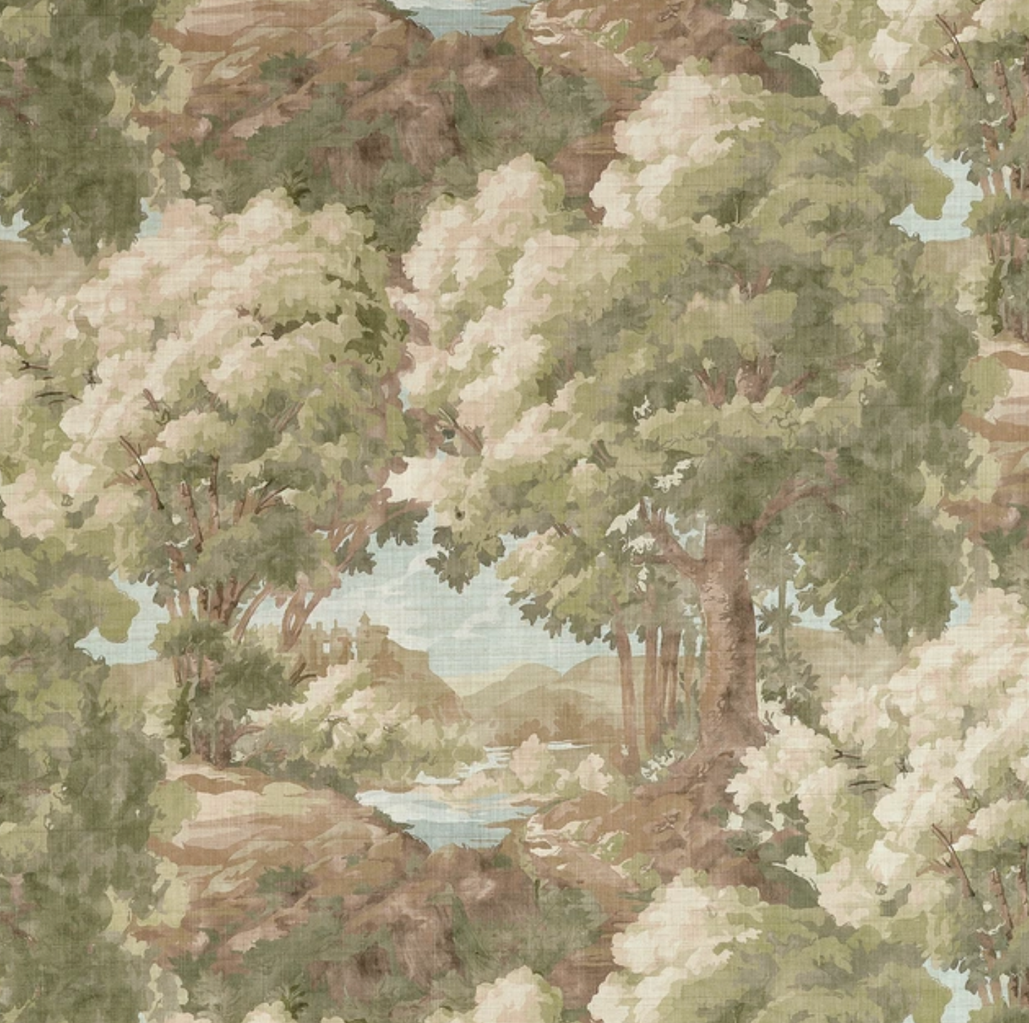 Woodland Clearing Pillow Cover in Green, Thibaut Pillows