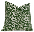 Spotted Velvet Pillow Cover in Emerald Green