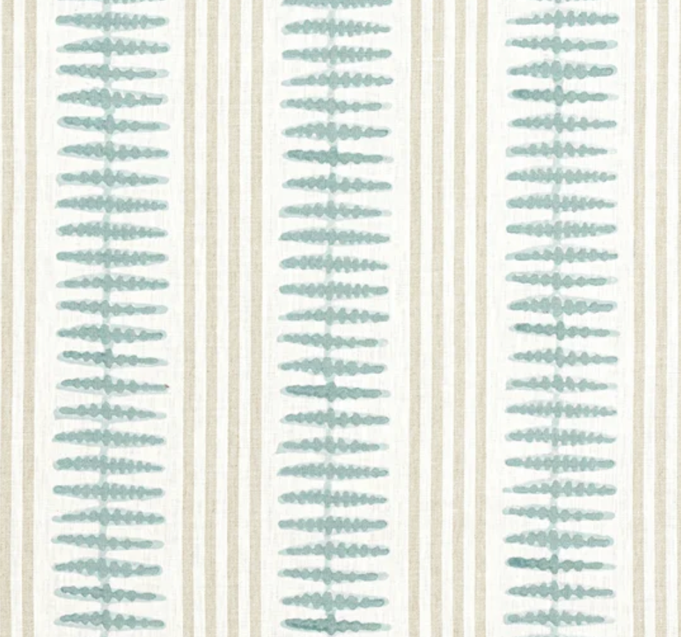 Indo Stripe Pillow Cover in Seaglass, Thibaut Pillows