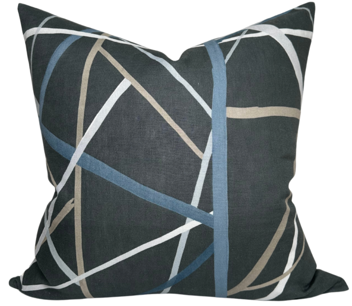 Simpatico Pillow Cover in Raven, Kelly Wearstler Textiles