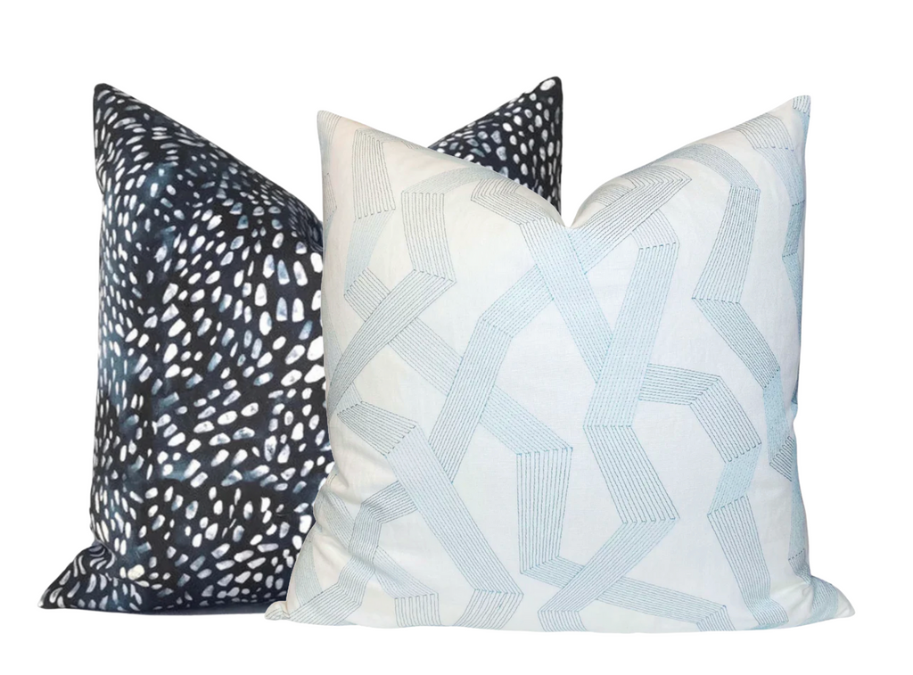Speckled Pillow Cover in Navy Blue, Rebecca Atwood Textiles