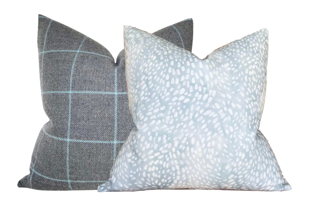 Speckled Pillow Cover in Cloud Blue