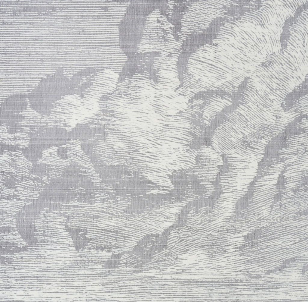 Cloud Toile Pillow Cover in Fog Grey, Schumacher Textiles