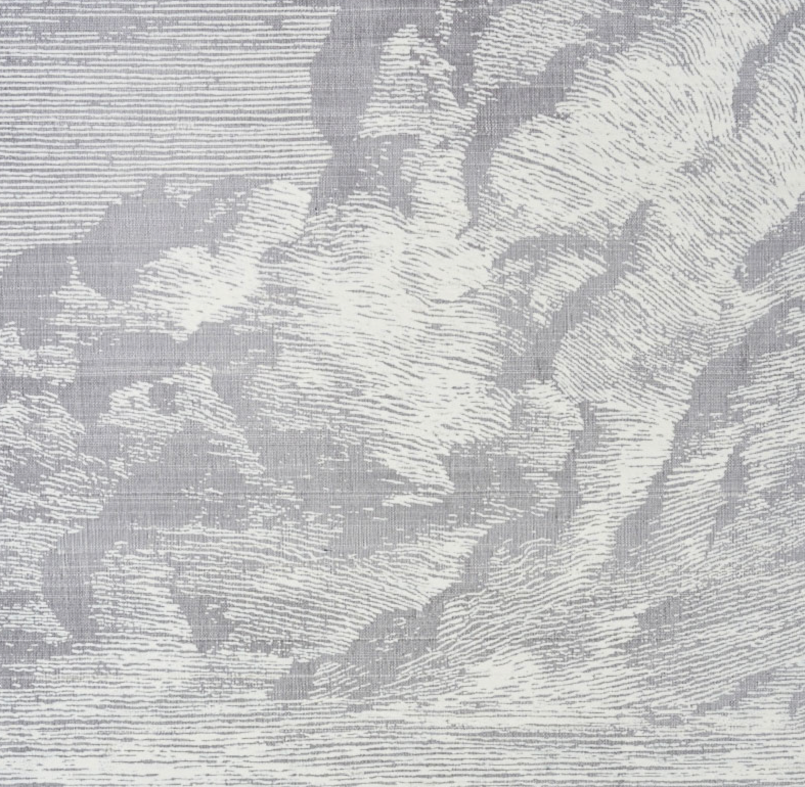 Cloud Toile Pillow Cover in Fog Grey, Schumacher Textiles