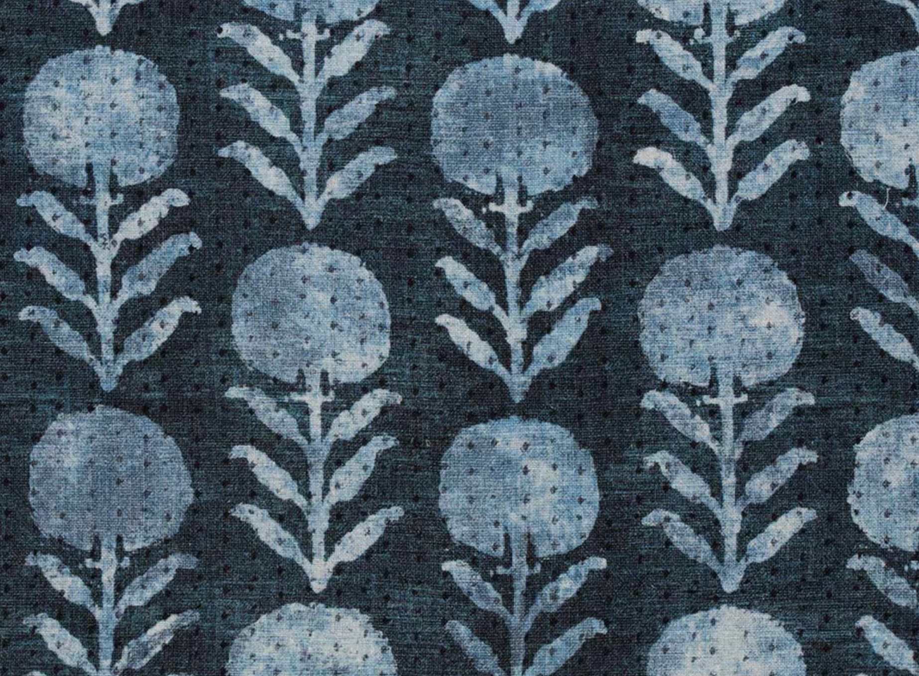 Zinnia Pillow Cover in Indigo Blue, McLaurin + Piercy Textiles
