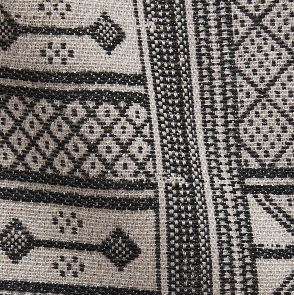 Masai Pillow Cover in Charcoal on Natural, Peter Dunham Textiles