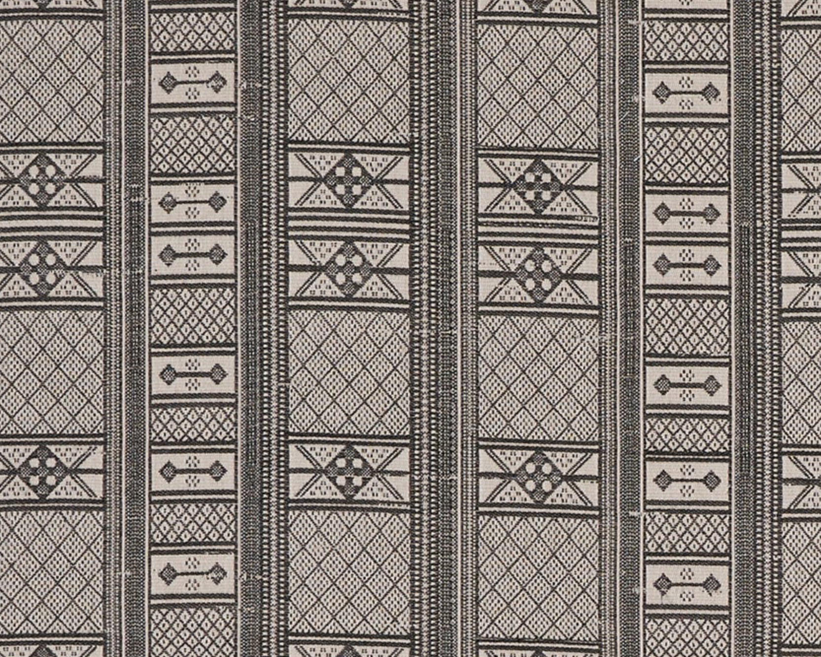 Masai Pillow Cover in Charcoal on Natural, Peter Dunham Textiles