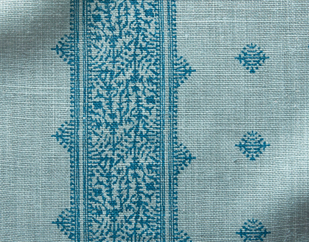 Fez Pillow Cover in Teal Blue, Peter Dunham Textiles