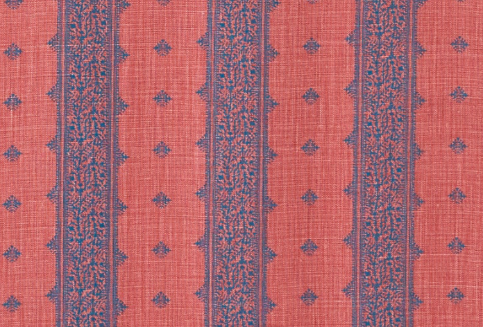 Fez Pillow Cover in Raspberry and Indigo, Peter Dunham Textiles
