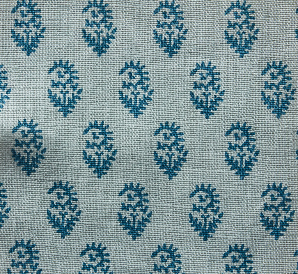 Rajmata Tonal Pillow Cover in Blue/Blue, Peter Dunham Textiles
