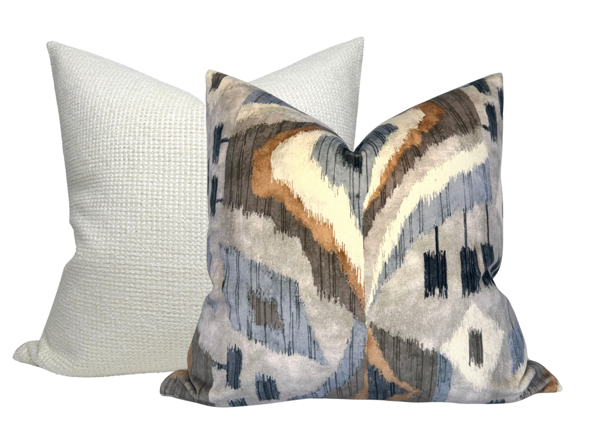 Artesian Velvet Pillow Cover in Birch, Thibaut Pillows
