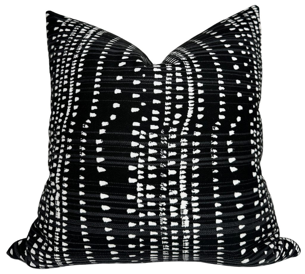 Cape Town Pillow Cover in Black, Thibaut Pillows