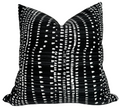 Cape Town Pillow Cover in Black, Thibaut Pillows