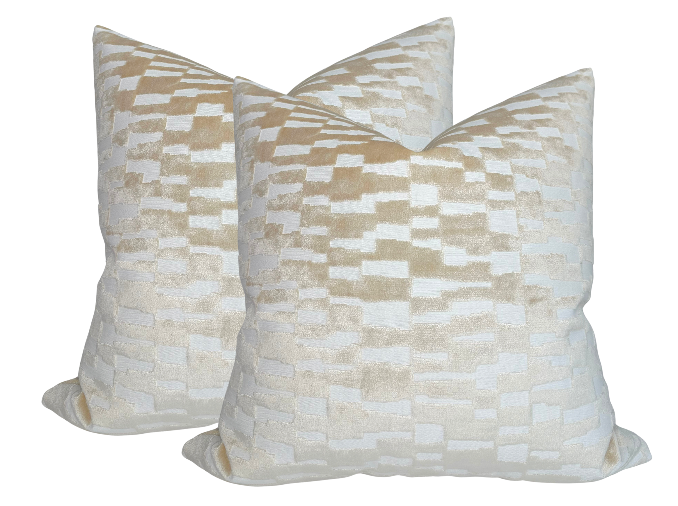 Mod Velvet Pillow Cover in Tan Brown