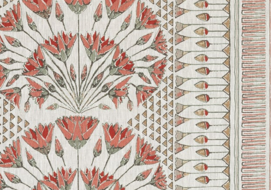 Cairo Pillow Cover in Coral, Thibaut Pillows