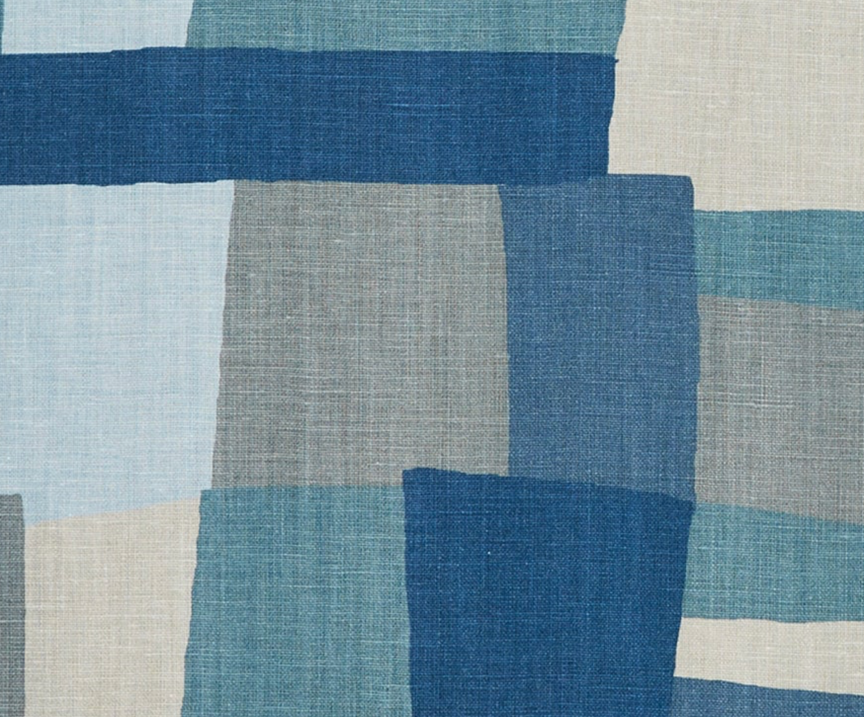Collage Pillow Cover in Indigo Gray, Peter Dunham Textiles