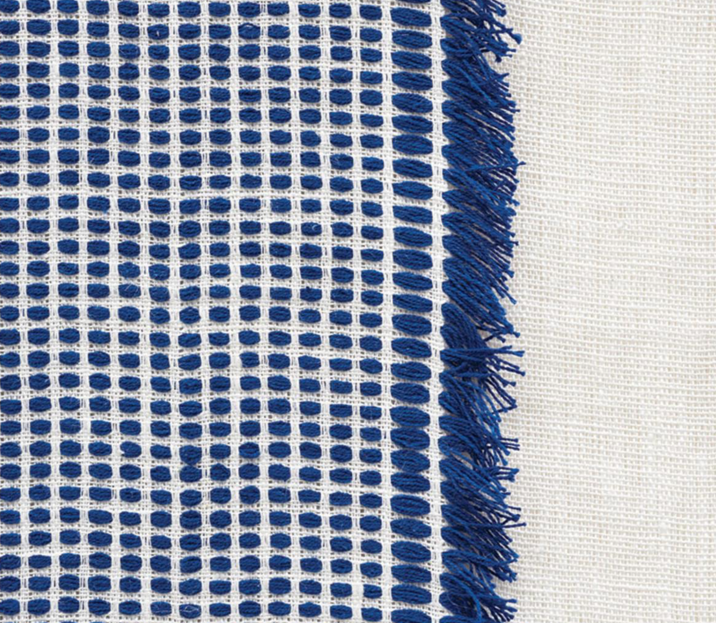 Tulum Casement Embroidered Pillow Cover in Blue, Schumacher Textiles