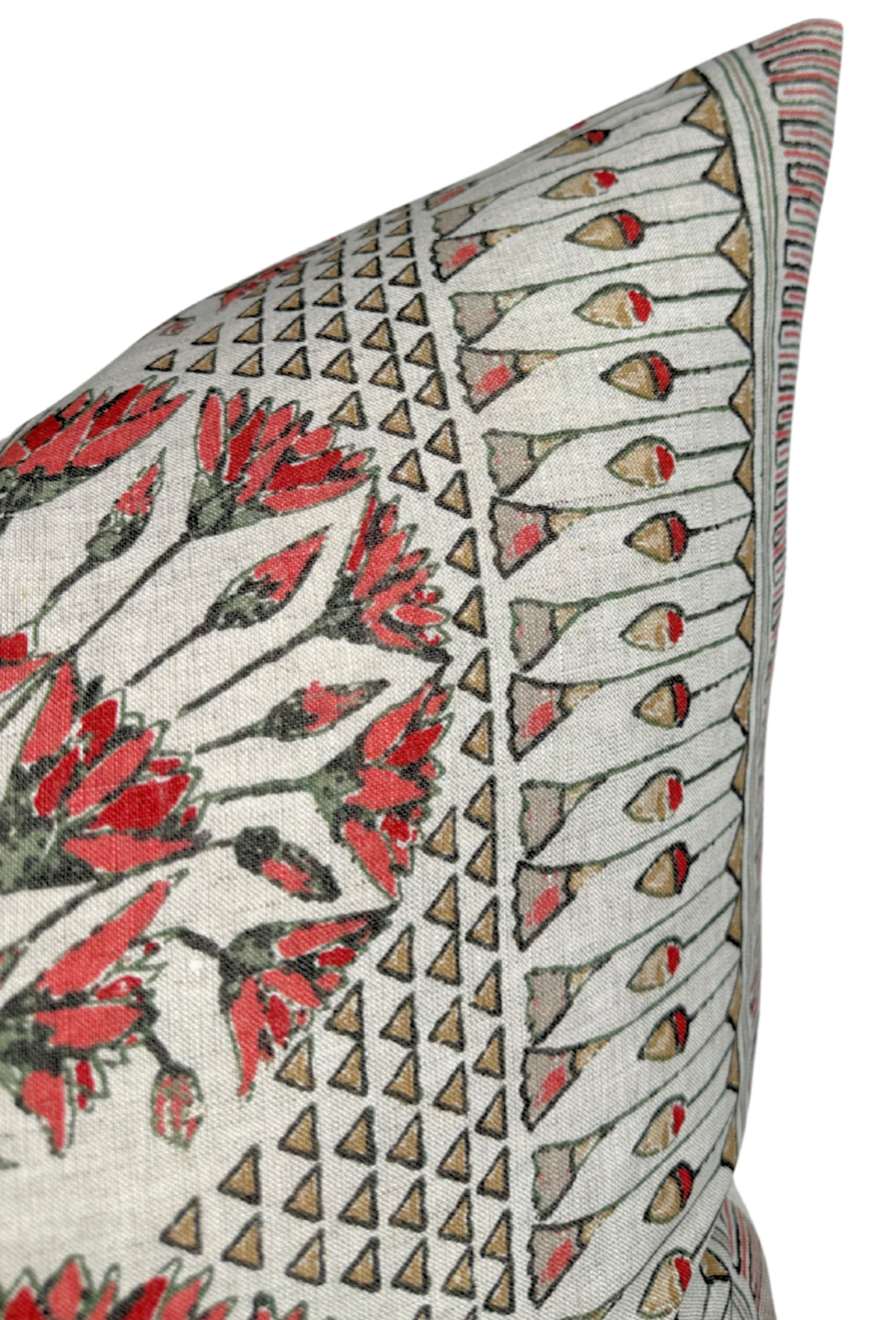 Cairo Pillow Cover in Coral, Thibaut Pillows