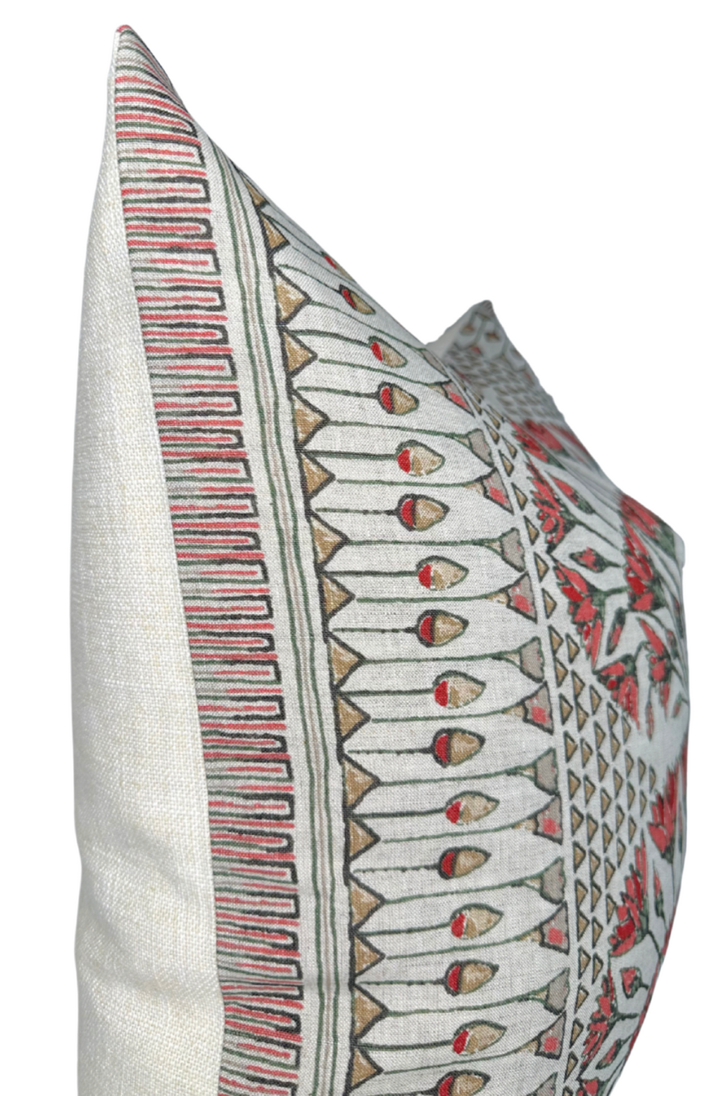 Cairo Pillow Cover in Coral, Thibaut Pillows