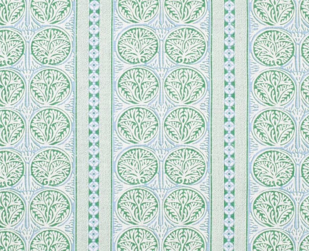 Fair Isle Pillow Cover in Blue and Green, Thibaut Pillows