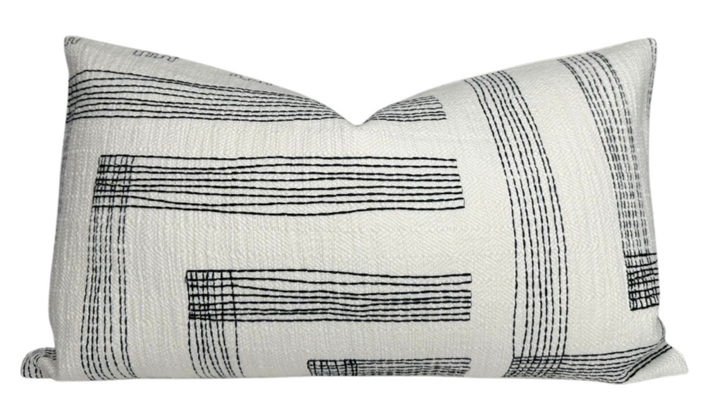 Pastiche Pillow Cover in Chalk Jet, Kelly Wearstler Textiles