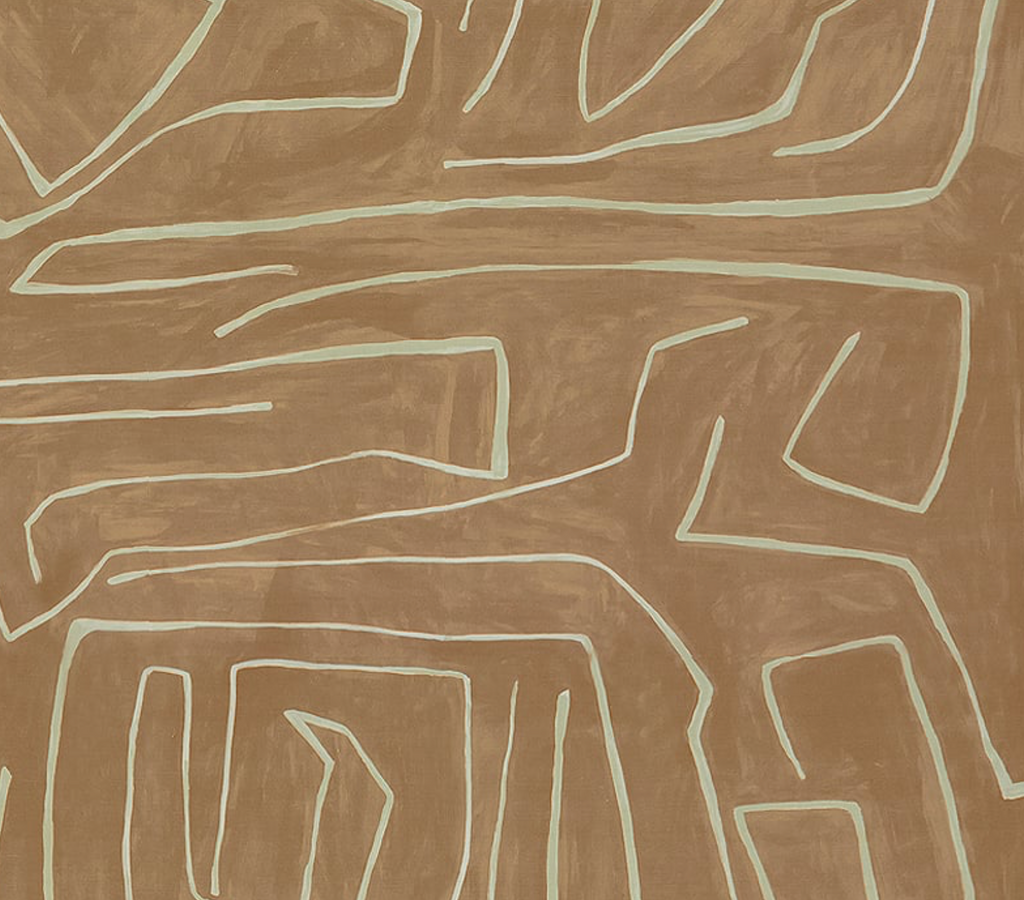 Graffito Pillow Cover in Salmon Cream, Kelly Wearstler Textiles