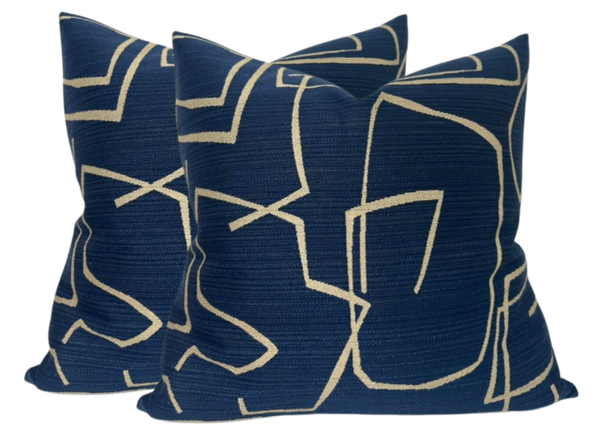 Kravet Abstract Pillow Cover in Indigo