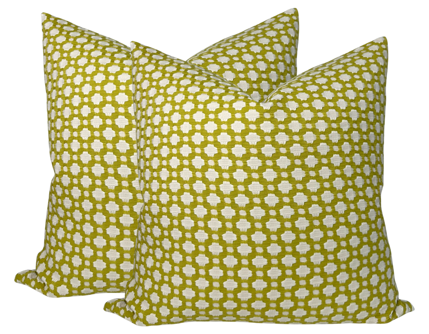 Betwixt Pillow Cover in Chartreuse, Schumacher Textiles