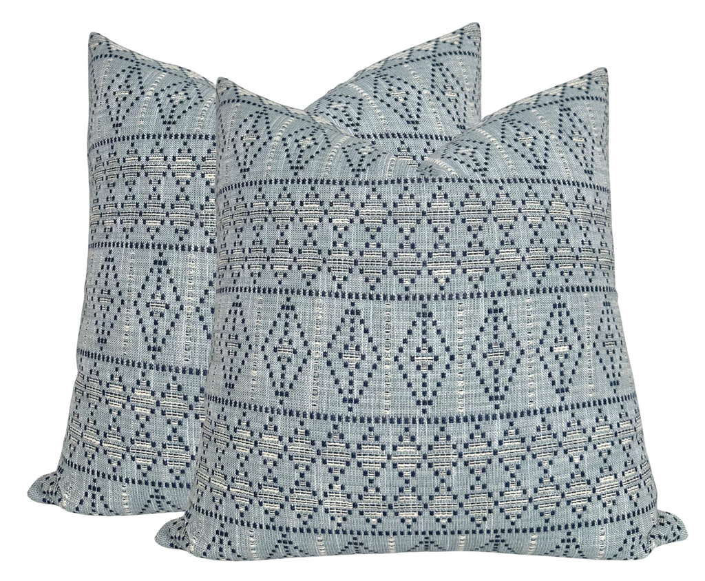 Souk Woven Pillow Cover in Indigo Sky, Peter Dunham Textiles