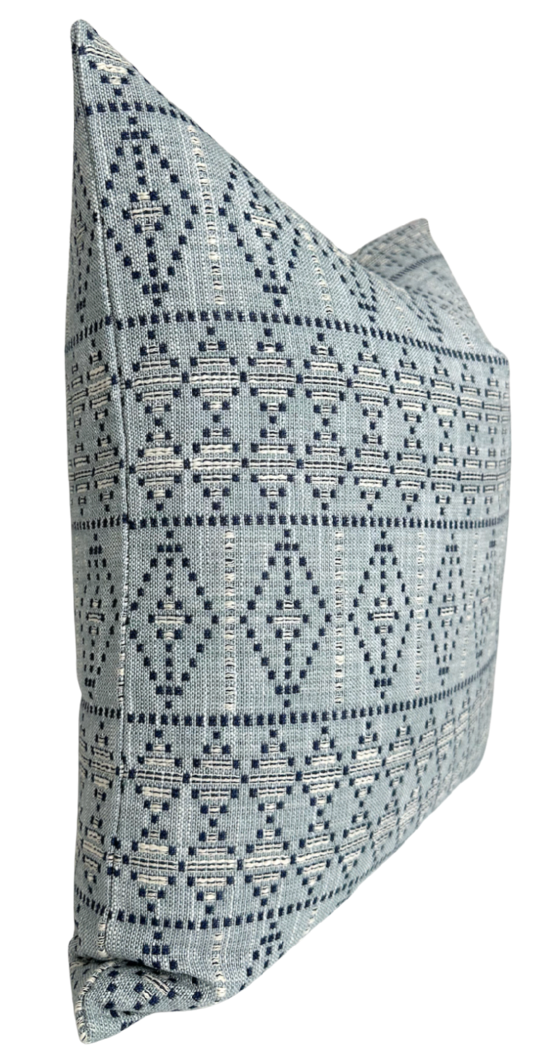 Souk Woven Pillow Cover in Indigo Sky, Peter Dunham Textiles