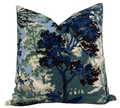 Lincoln Toile Pillow Cover in Navy and Green, Thibaut Pillows