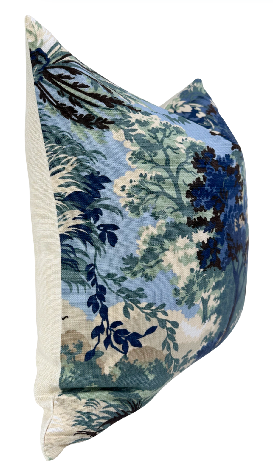 Lincoln Toile Pillow Cover in Navy and Green, Thibaut Pillows