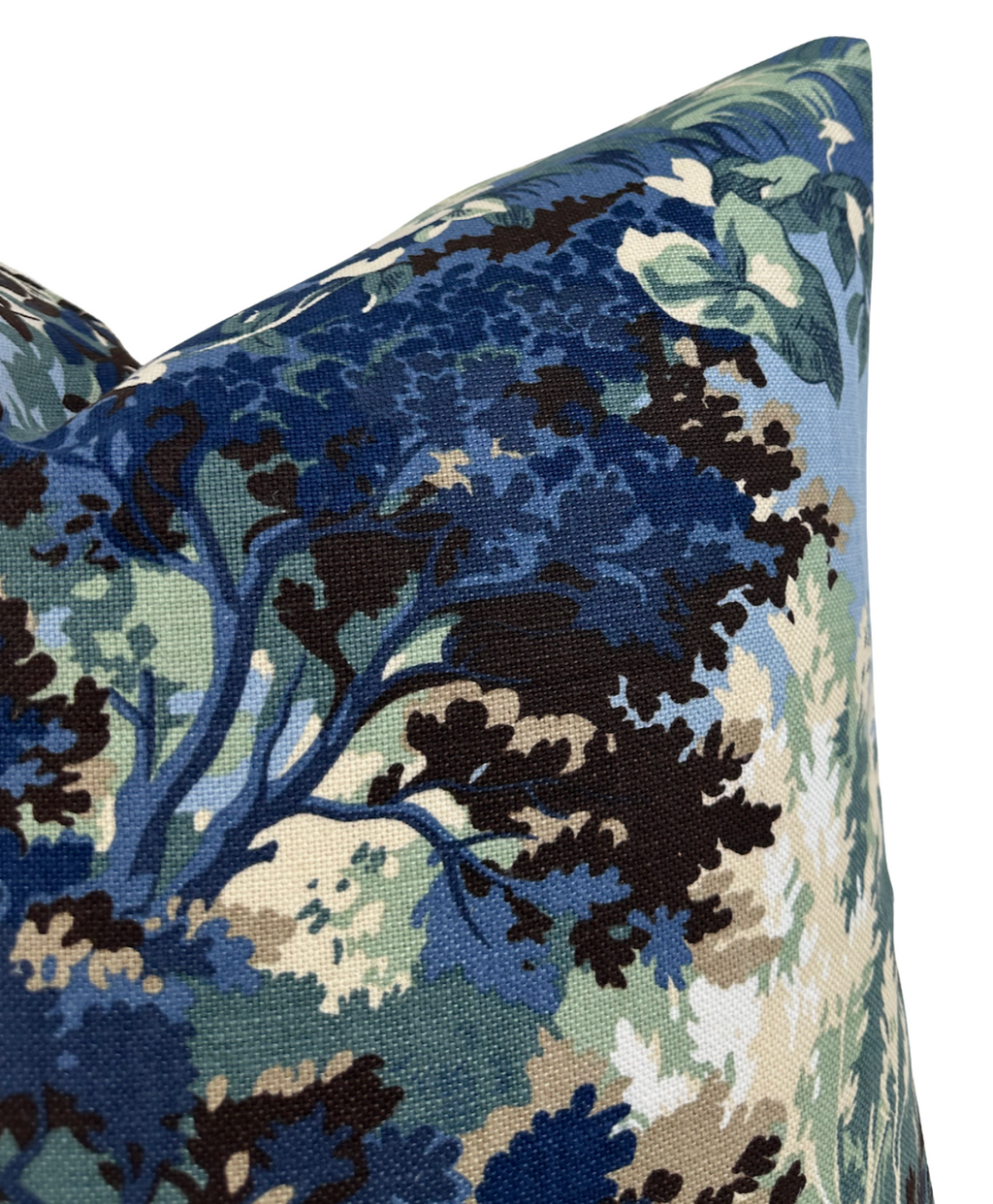 Lincoln Toile Pillow Cover in Navy and Green, Thibaut Pillows