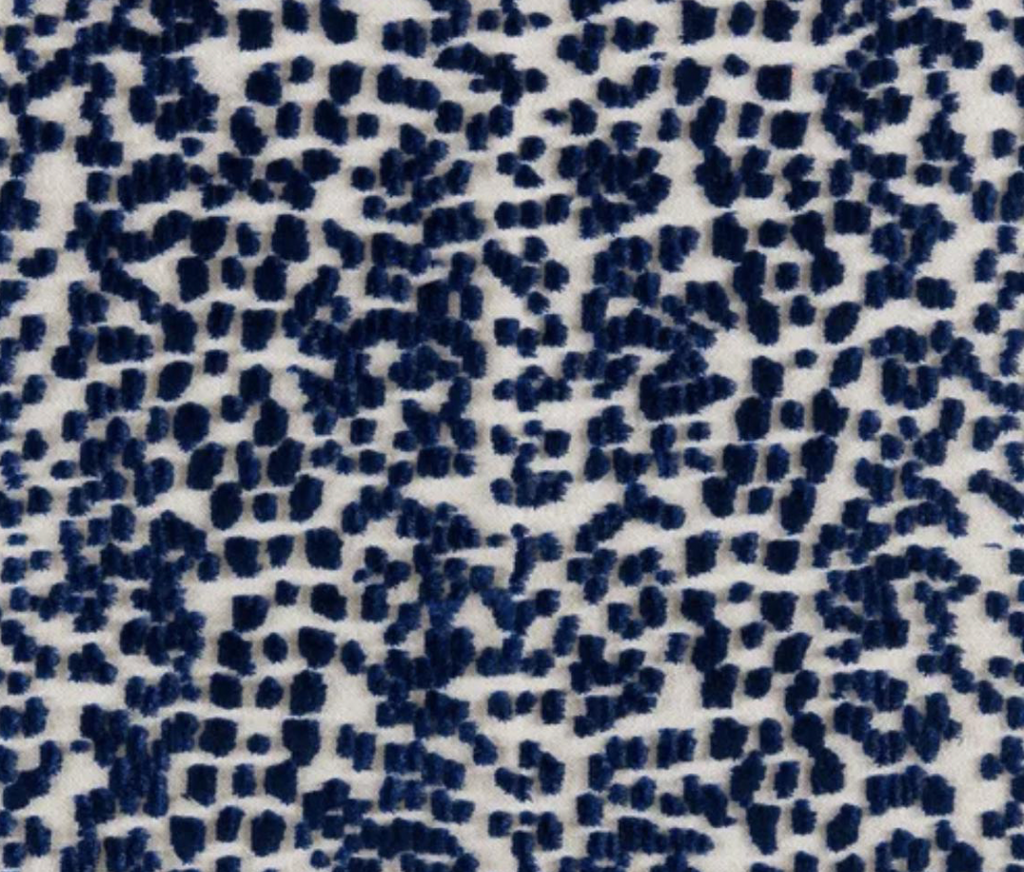 Les Touches Velvet Pillow Cover in Blue